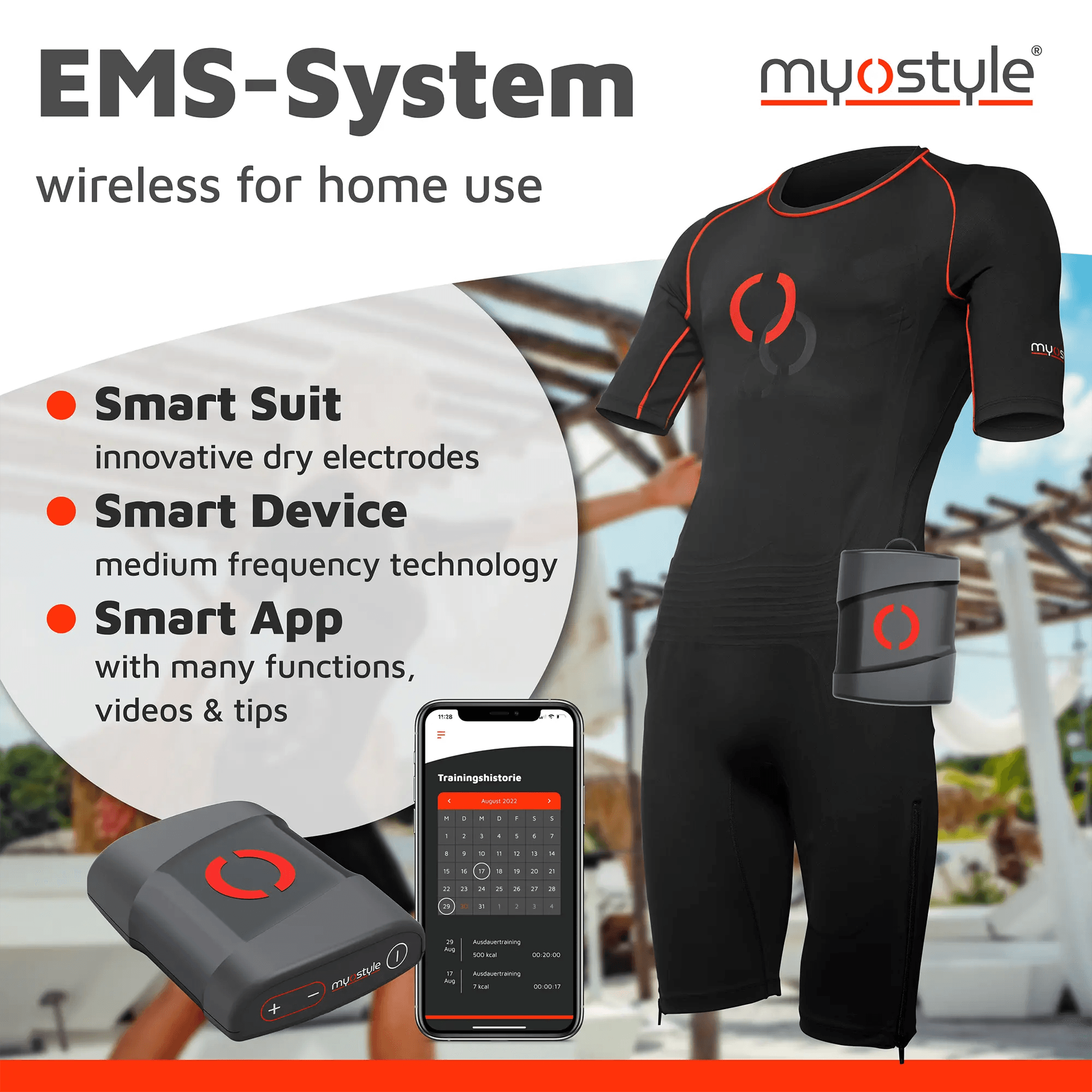 Myostyle EMS Suit Complete Training Single Set Uncategorized Accessories Beauty & Health Computer, Office & Education Consumer Electronics Phones & Telecommunications Sports & Entertainment 6f6cb72d544962fa333e2e: EU Size-L|EU Size-M|EU Size-S|EU Size-XL|EU Size-XXL
